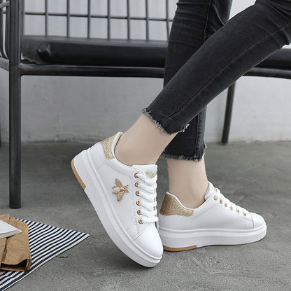 Damen Sneaker Glitzer Schuhe Bienen Anhänger Trendy