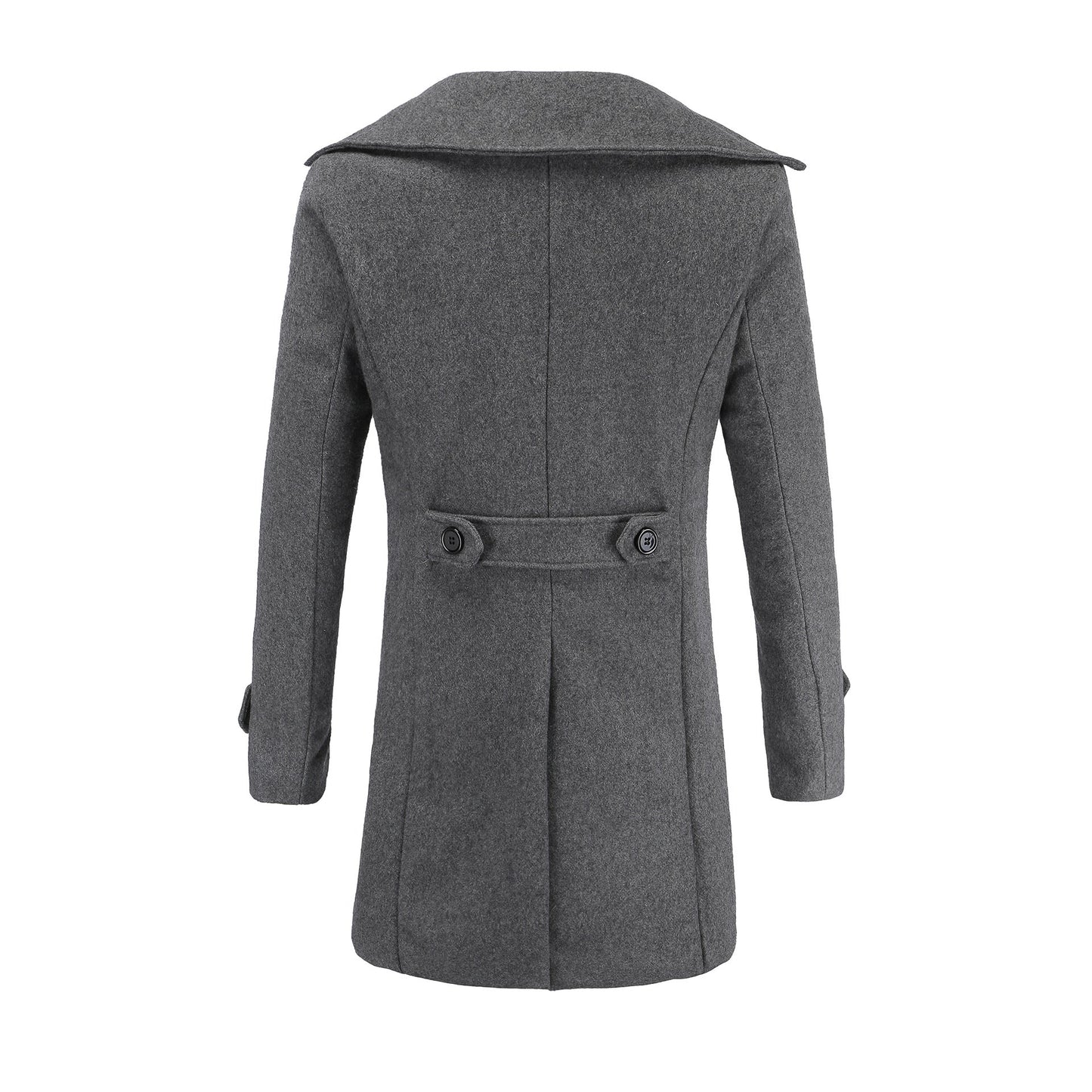 Herren Mantel Slim Fit Übergangsjacke Modern mit Doppelknopfleiste