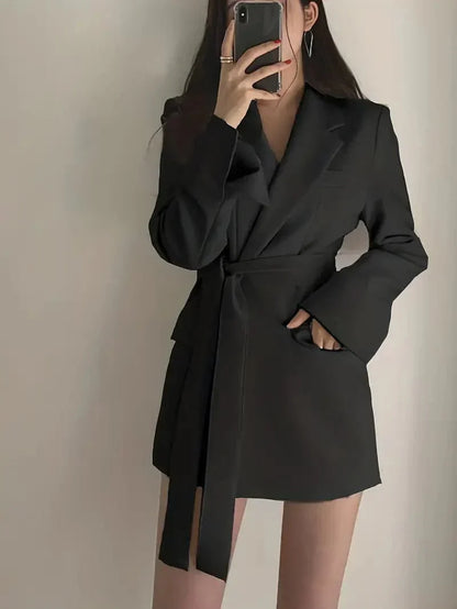 BerlinGlamour | Blazer Kleid Taillierte Passform Mini Länge