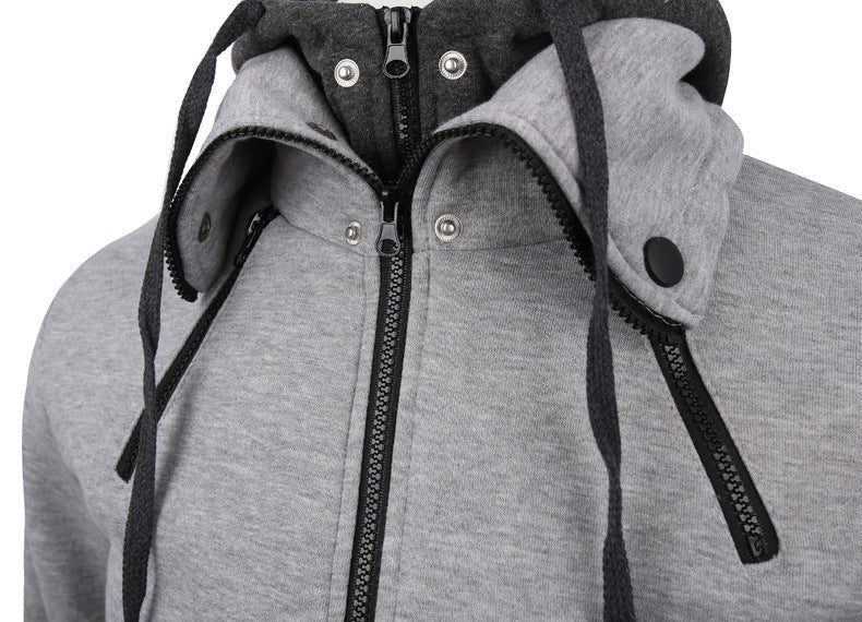 Herren Sportjacke Abnehmbare Kapuze Praktische Taschen