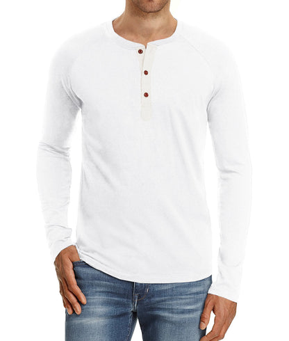 Herren Langarmshirt Knopfleiste Modern Berlin Stil