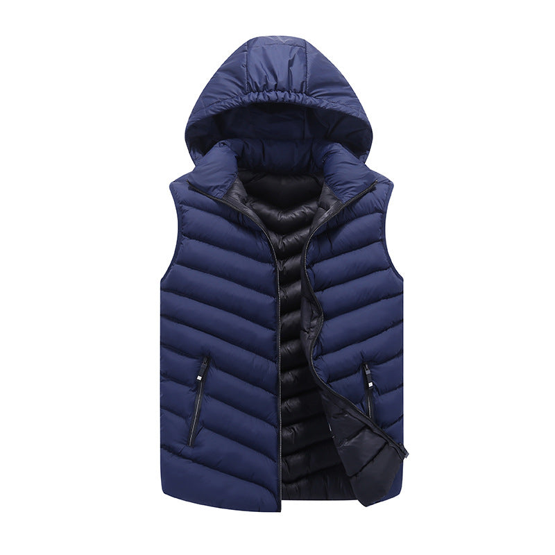 Herren Steppweste Kapuze Warm Winter