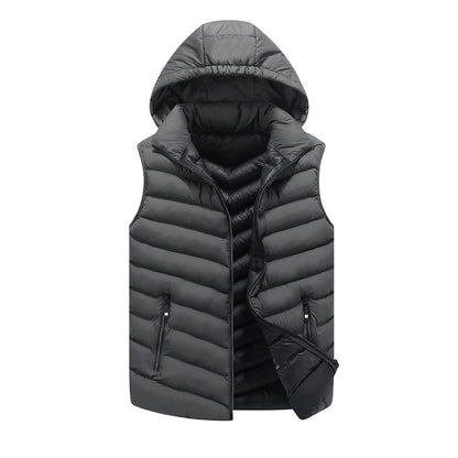 Herren Steppweste Kapuze Warm Winter