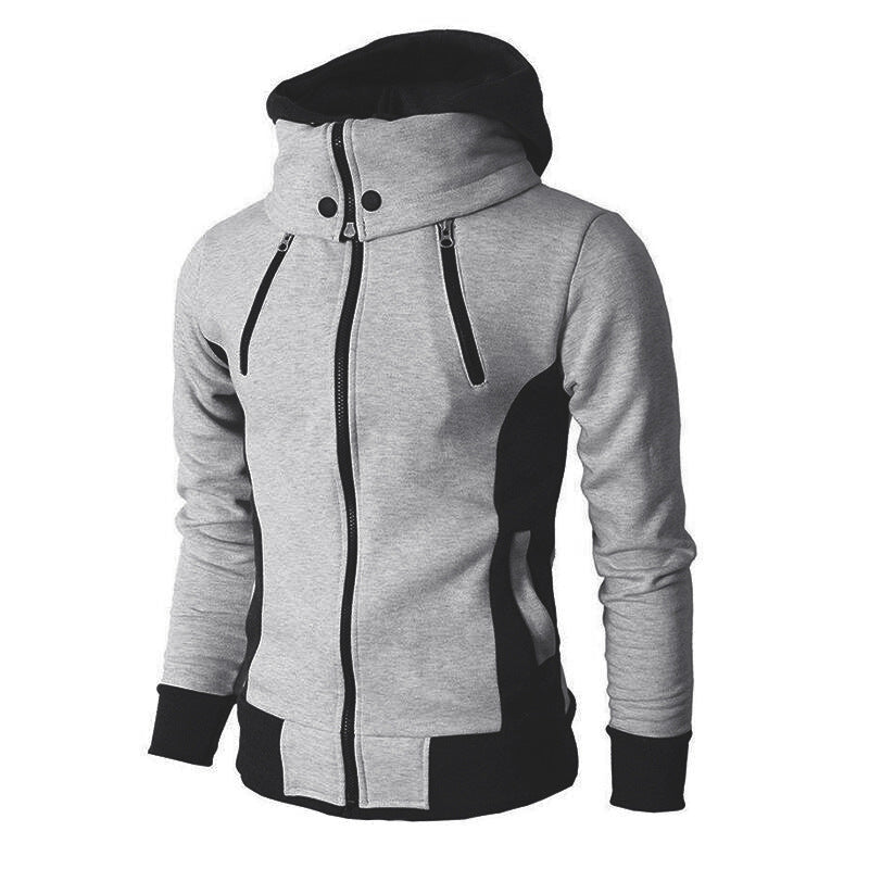 Herren Sportjacke Abnehmbare Kapuze Praktische Taschen - BerlinGlamour