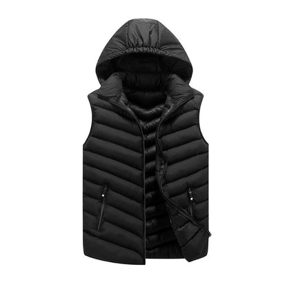 Herren Steppweste Kapuze Warm Winter