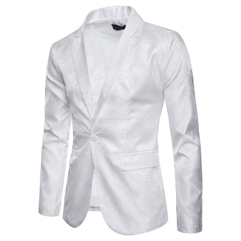 Herren Blazer Elegant Jacquard Schwarz Modern