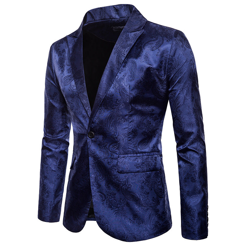 Herren Blazer Elegant Jacquard Schwarz Modern