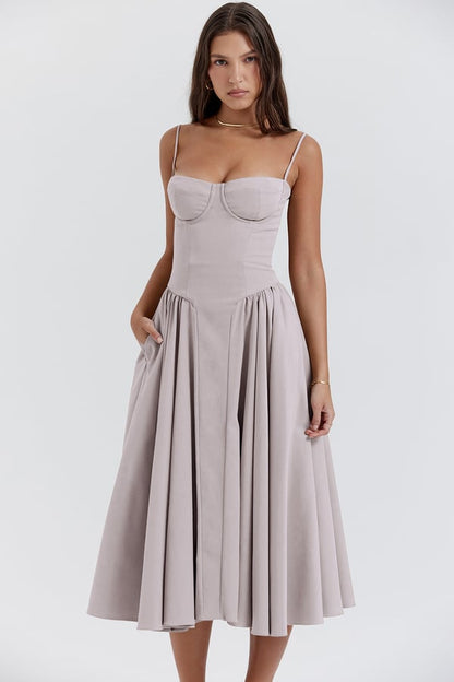 Ärmelloses Korsett Kleid Mit figurbetontem Schnitt
