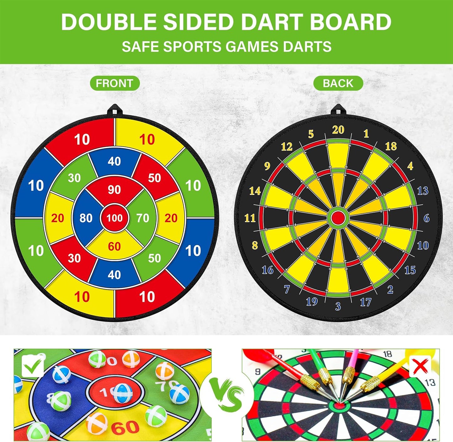 Dart Spiel Set für Kinder Velcro Bälle Sicher