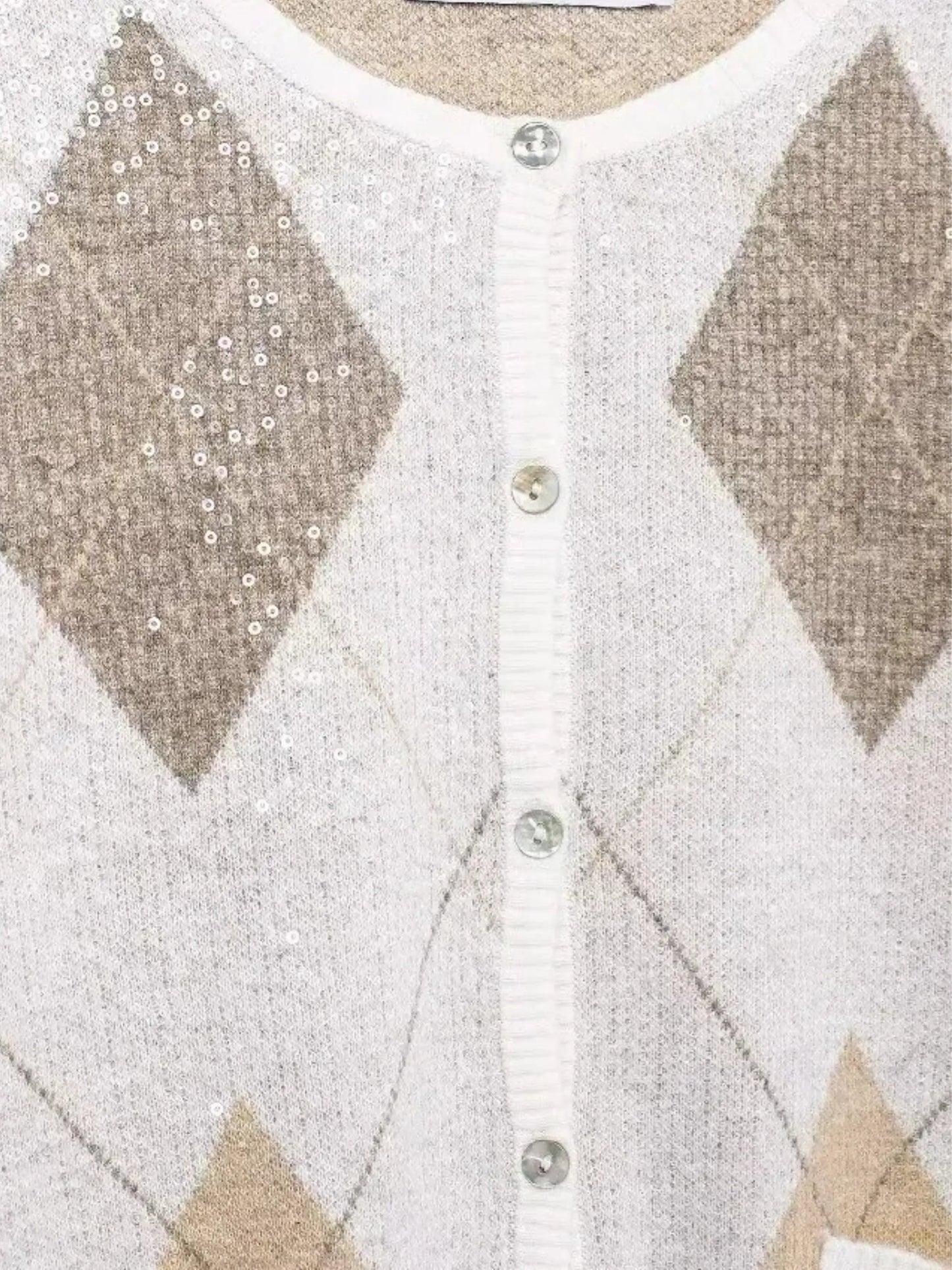 Strickjacke Argyle Muster Damen Pullover