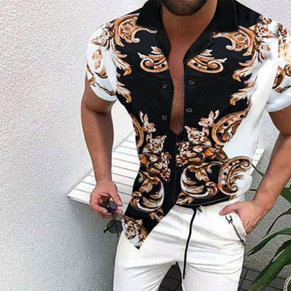 Herren Hemd Modern Designer Print Slim Fit - BerlinGlamour