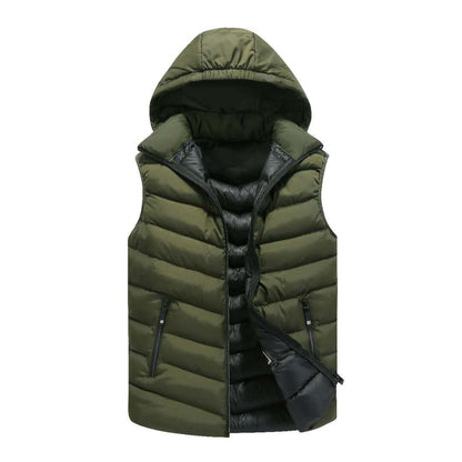 Herren Steppweste Kapuze Warm Winter - BerlinGlamour