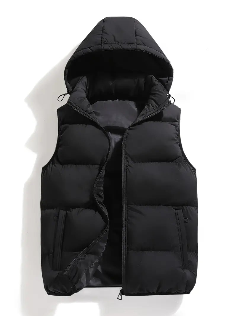 Herren Steppweste Leicht Körperwärmer Winterjacke Mit Kapuze