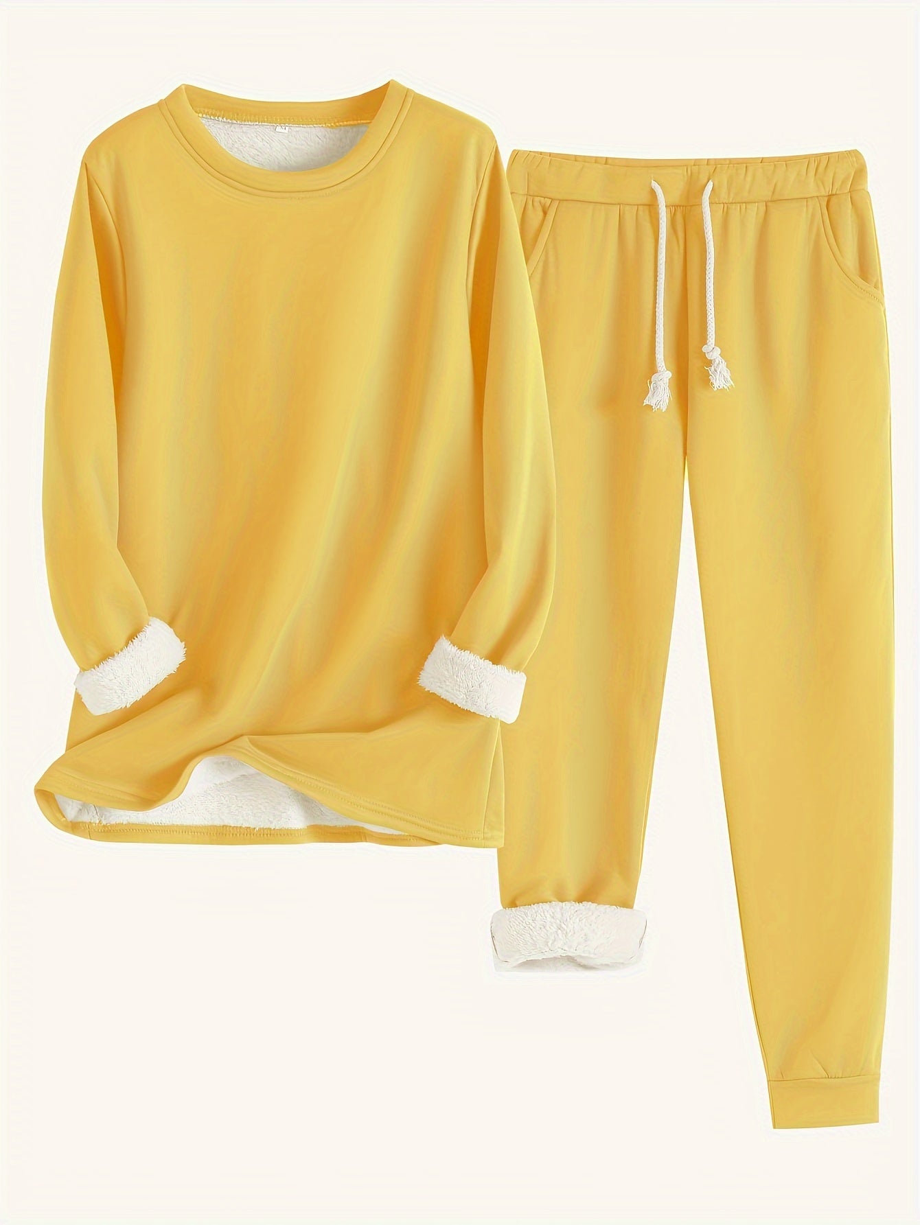 Damen Warmes Winter-Loungewear-Set Bequem