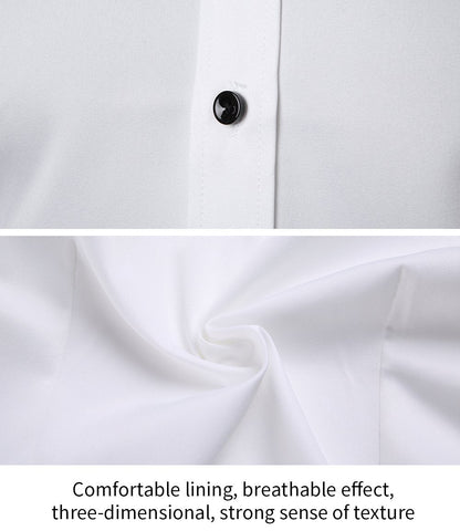 Herren Langarmhemd Elegant Atmungsaktiv Casual