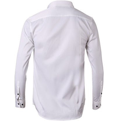 Herren Langarmhemd Elegant Atmungsaktiv Casual