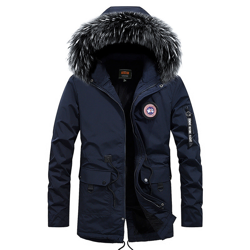 Herren Outdoor-Jacke Warm mit Abnehmbarem Fellkragen - BerlinGlamour