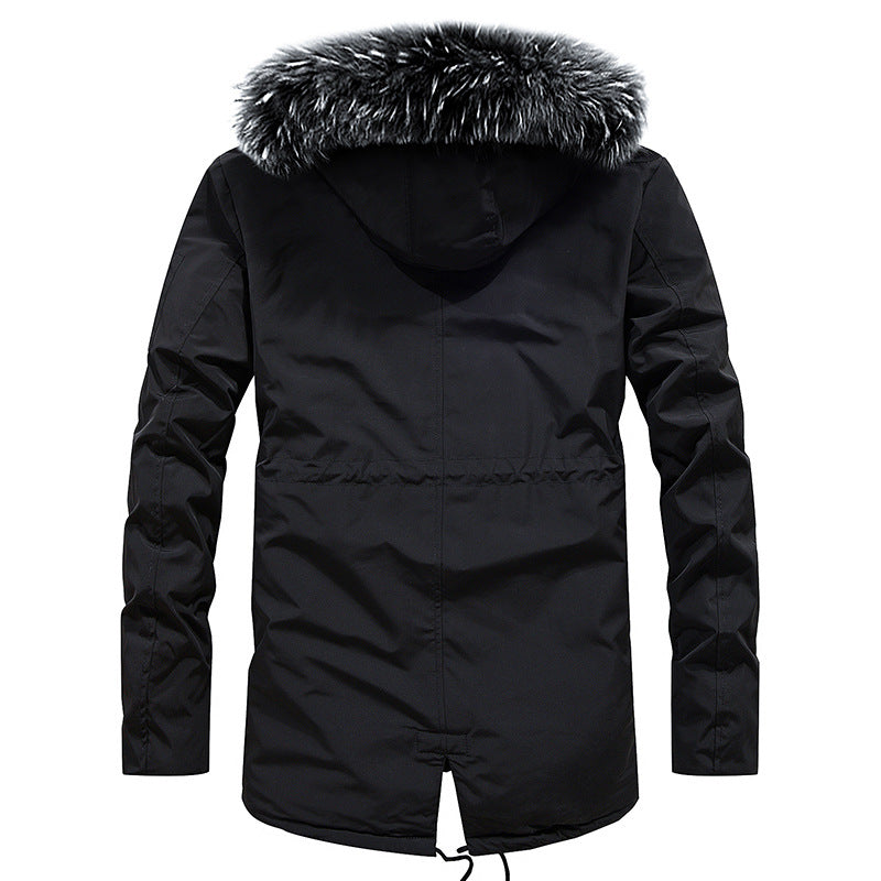 Herren Outdoor-Jacke Warm mit Abnehmbarem Fellkragen