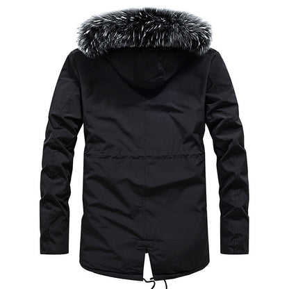 Herren Outdoor-Jacke Warm mit Abnehmbarem Fellkragen