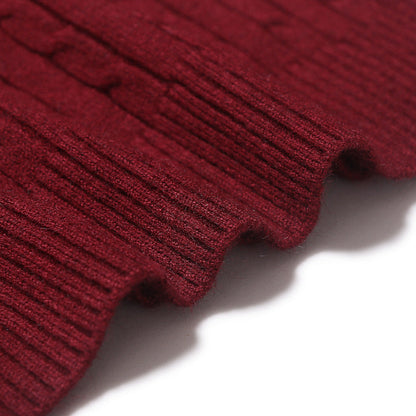 Herren Pullover Rollkragen Strukturiert Zopfmuster Modern