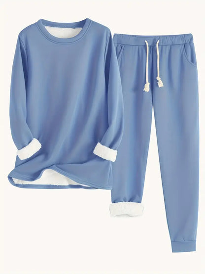 Damen Warmes Winter-Loungewear-Set Bequem - BerlinGlamour