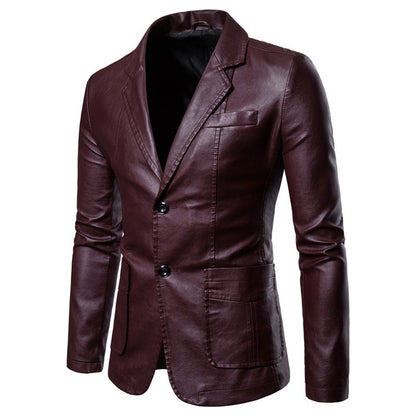 Herren elegante Kunstlederjacke BerlinGlamour
