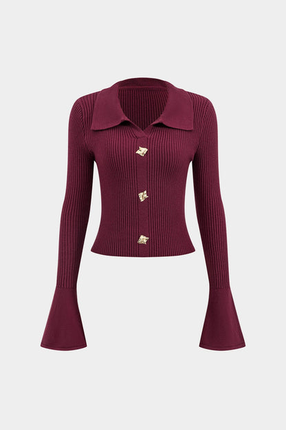 Frauen Zweiteiler Set Strick Volant Rock Elegent