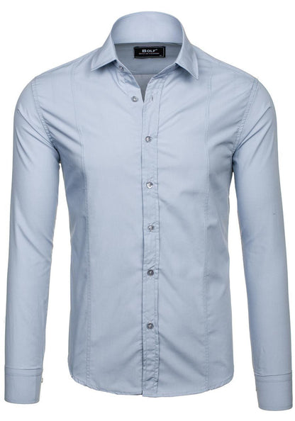 Herren Businesshemd Elegantes Bürohemd Slim Fit