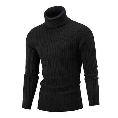 Herren Rollkragenpullover Strickware Modern Grau