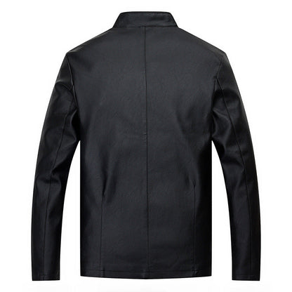 Herren Lederjacke Modern Elegant Schnitt Schwarz