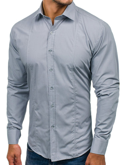 Herren Businesshemd Elegantes Bürohemd Slim Fit