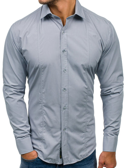 Herren Businesshemd Elegantes Bürohemd Slim Fit - BerlinGlamour