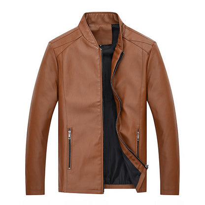 Herren Lederjacke Modern Elegant Schnitt Schwarz