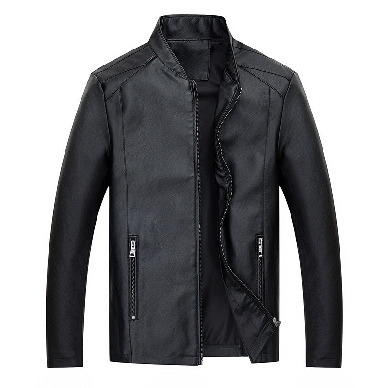 Herren Lederjacke Modern Elegant Schnitt Schwarz - BerlinGlamour