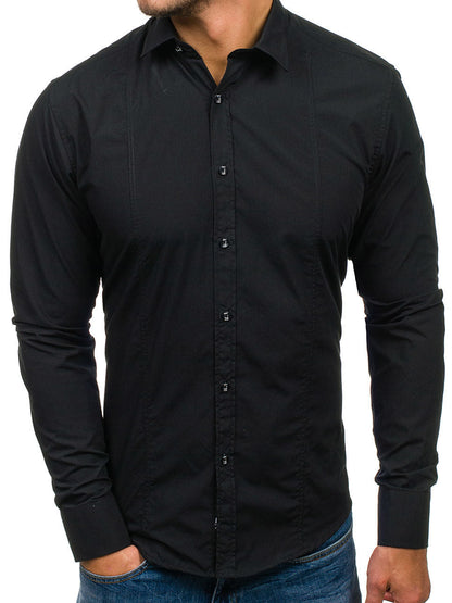 Herren Businesshemd Elegantes Bürohemd Slim Fit