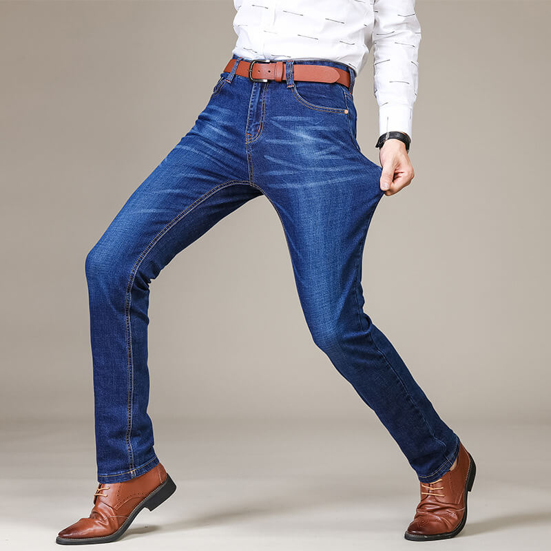 Herren Jeanshose Slim Fit Modern Schwarze Hose