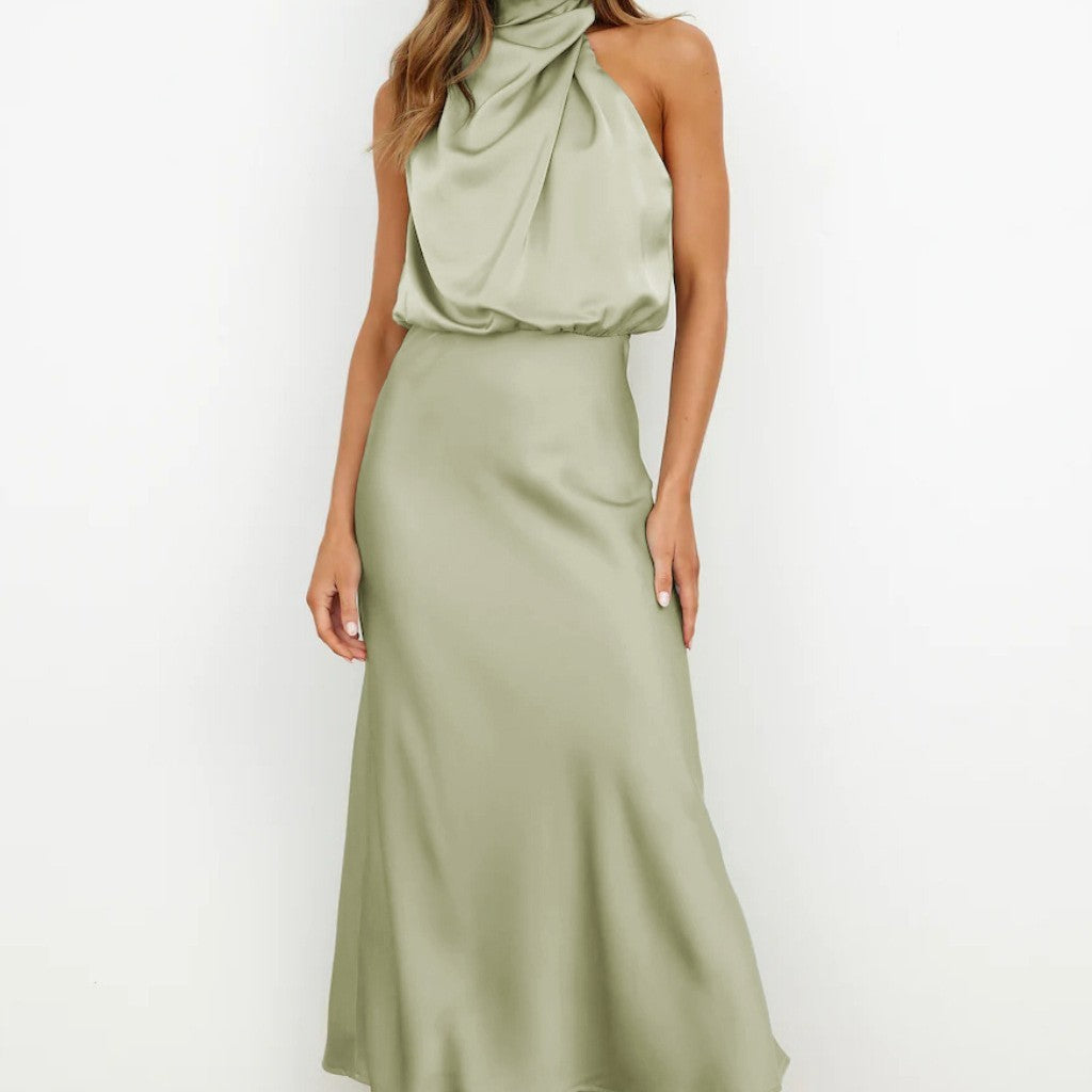 Elegantes Damenkleid Leichter Stoff Sommerkleid Modern
