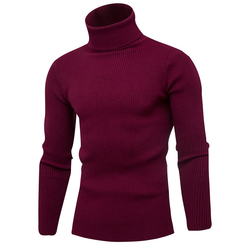 Herren Rollkragenpullover Weich Eleganter Strick Pullover