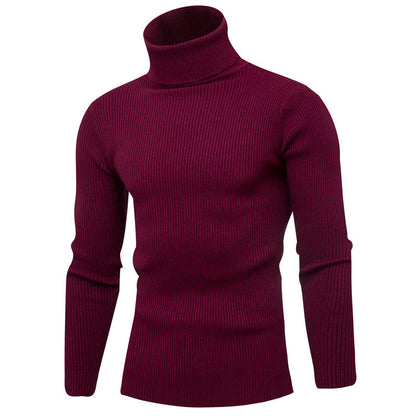 Herren Rollkragenpullover Weich Eleganter Strick Pullover