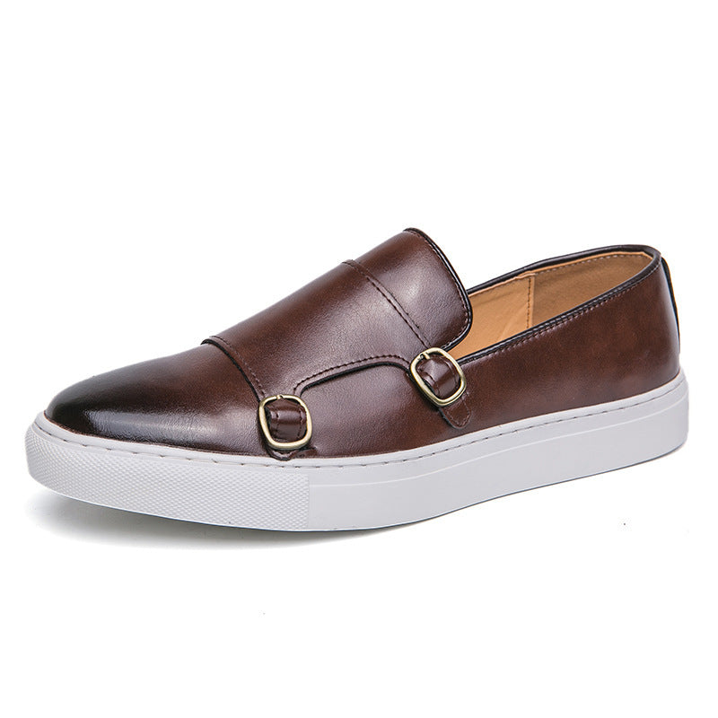 Lederslip-on Loafers Herren Schuhe Elegant Schwarz
