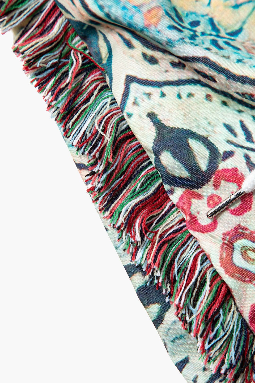 Boho-Zweiteiler-Set mit Fransen und Blumenprint