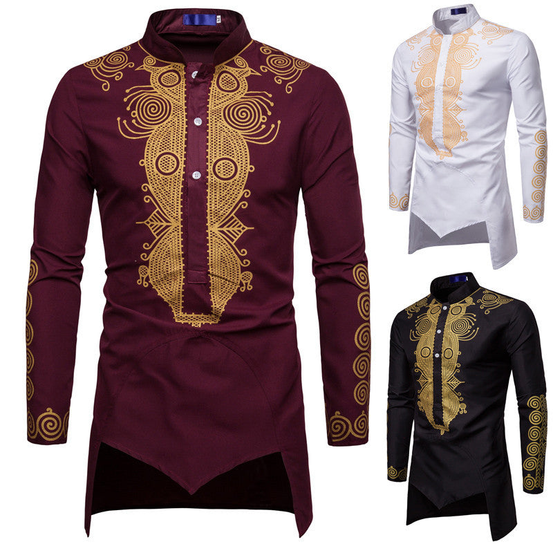 Herren Hemd Elegantes Traditionelles Feinste Stickerei Berlin