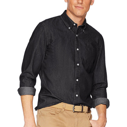 Herren Denimhemd Modern Slim Fit mit Brusttasche