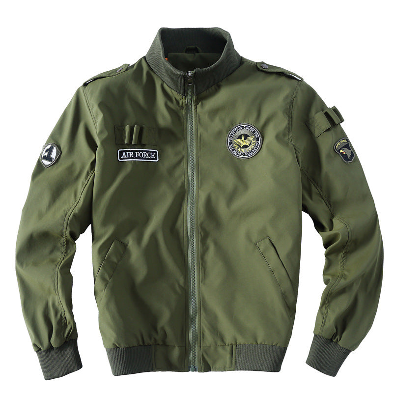 Leder Pilotenjacke Herren Schwarz Modern