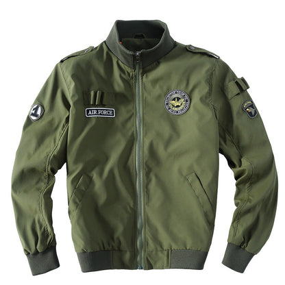 Leder Pilotenjacke Herren Schwarz Modern