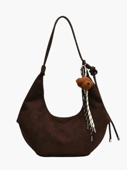 Boho Tasche Leder Hobo Bag Frauen Rucksack Schlicht - BerlinGlamour
