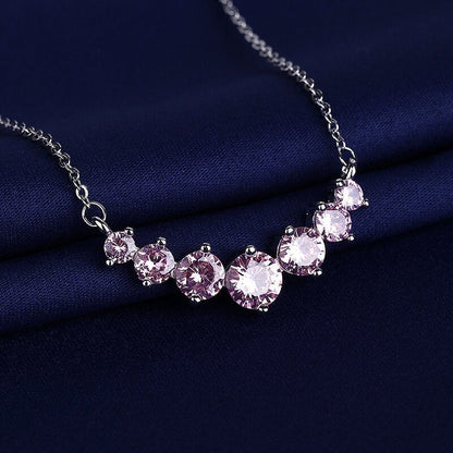 Sterling Silber Halskette mit Moissanit Schmuck