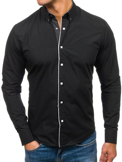 Elegantes Herrenhemd mit Stehkragen Modern Slimfit