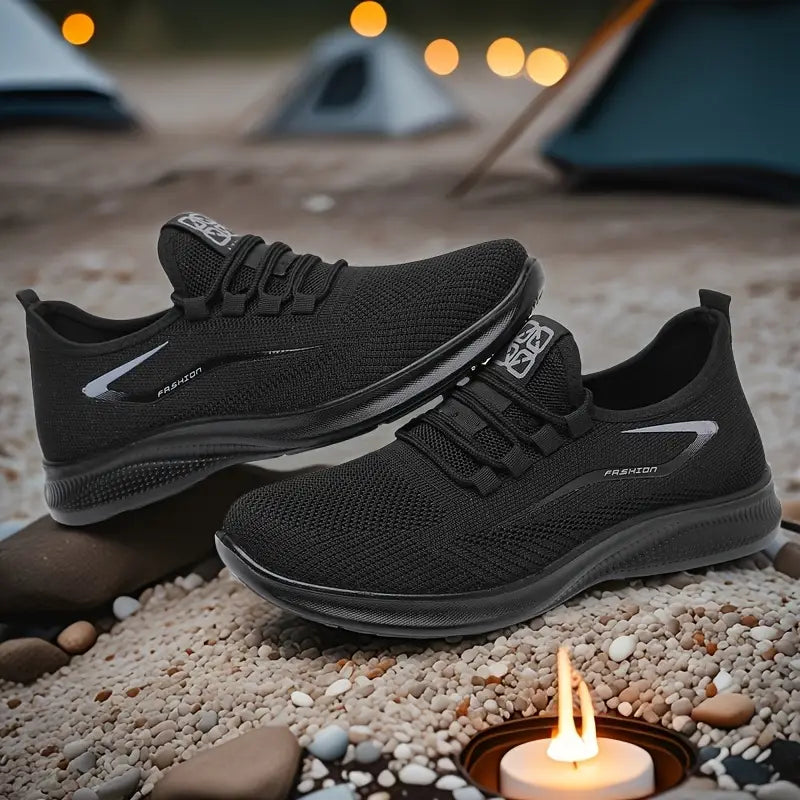 Herren Sportschuhe Leicht Vielseitig Laufschuhe Schwarz