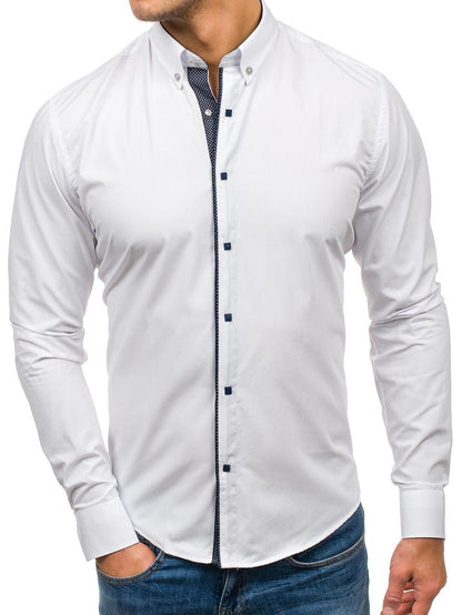 Elegantes Herrenhemd mit Stehkragen Modern Slimfit